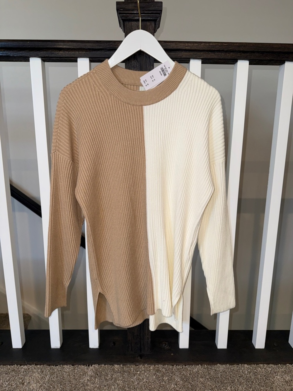 Abercrombie Colorblock Ribbed Knit Sweater
